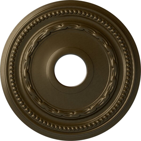 Ekena Millwork Federal Ceiling Medallion (Fits Canopies up to 8 1/2"), 15 3/8"OD x 3 5/8"ID x 1"P, Brass CM15FEBRS - main